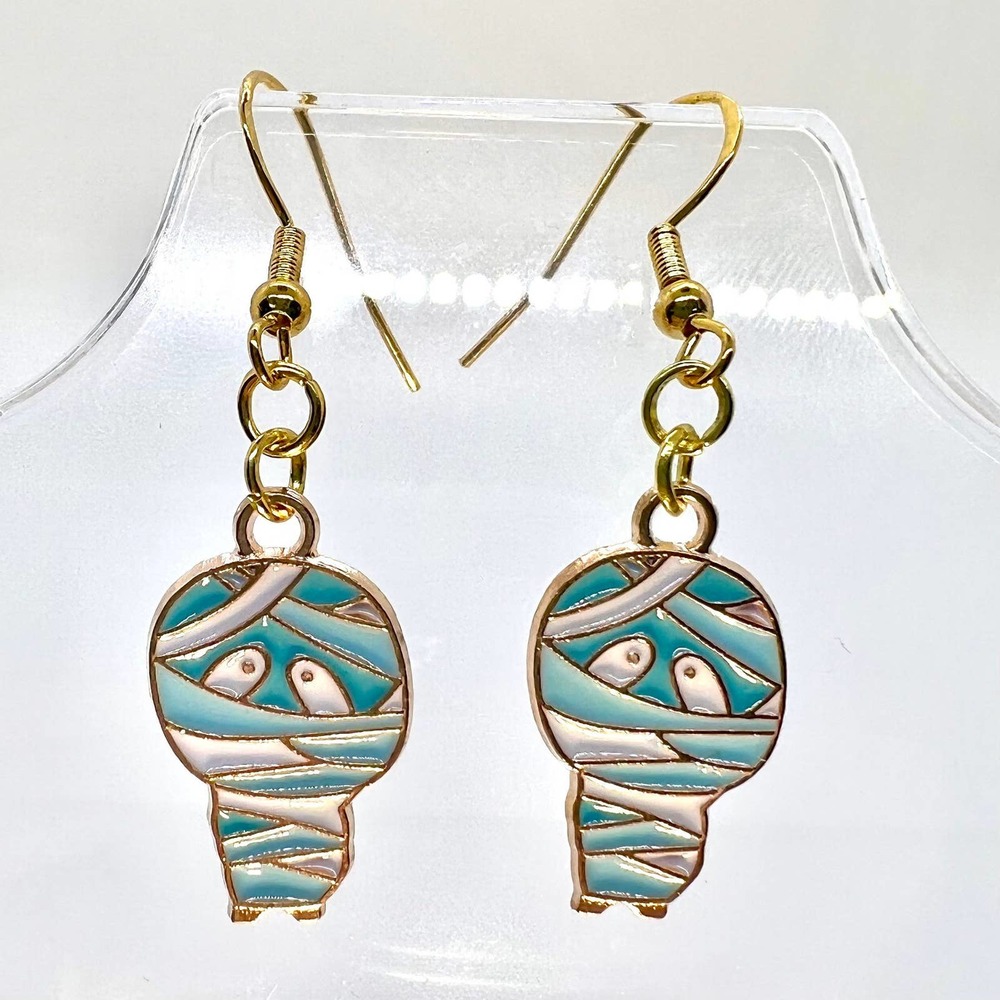 Mummy Earrings - Halloween Earrings - Dangle Earrings